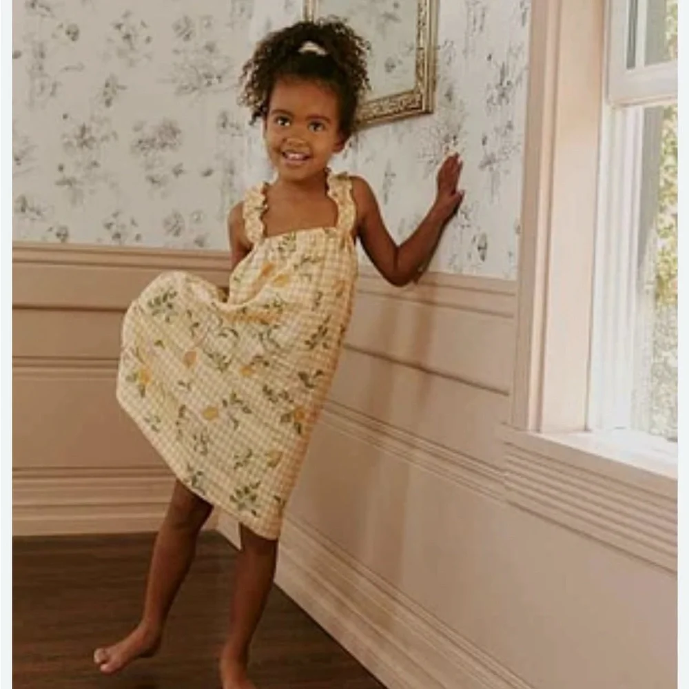 Reformation Kids Ametrine Linen Dress - Picture 1 of 6